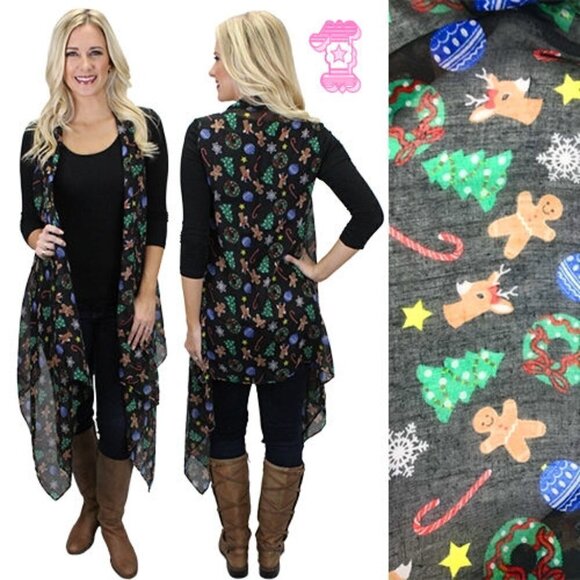 SUNSHINE & RODEOS CHRISTMAS VESTS - Picture 2 of 10